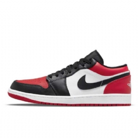 Pánské Boty Nike Air Jordan 1 Se Širokou Špičkou Černá Červený Bílý