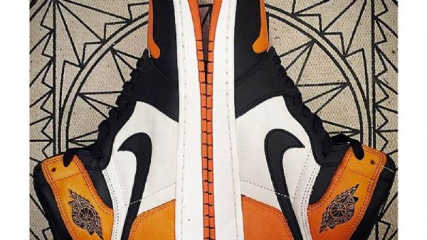 Pánské Boty Nike Air Jordan 1 Shatteredboard Oranžová Černá Bílá