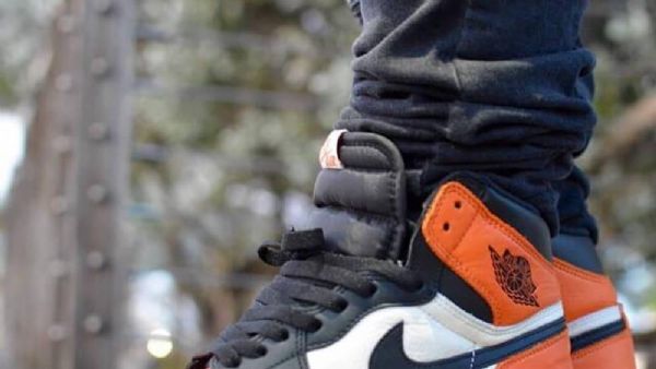 Pánské Boty Nike Air Jordan 1 Shatteredboard Oranžová Černá Bílá