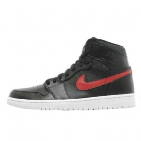 Pánské Boty Nike Air Jordan 1 Swoosh Černá Červený