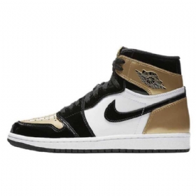 Pánské Boty Nike Air Jordan S 1 Špičkou Černá Zlatý Bílý