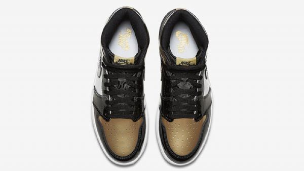 Pánské Boty Nike Air Jordan S 1 Špičkou Černá Zlatý Bílý