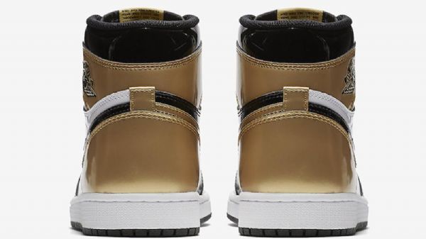 Pánské Boty Nike Air Jordan S 1 Špičkou Černá Zlatý Bílý