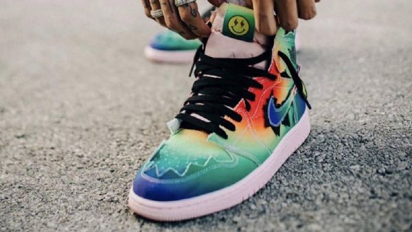 Pánské Boty Nike J Balvin Jordan 1 High Tops Og Vícebarevné