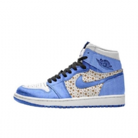 Pánské Boty Nike Supreme Jordan 1 High Tops Stars Modré