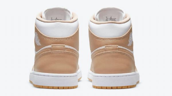 Pánské Konopné Boty Nike Air Jordan 1 Mid Tops Hnědobílé