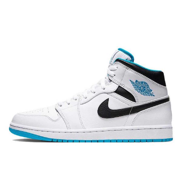 Pánské Laserové Boty Nike Air Jordan 1 Mid Tops Modré