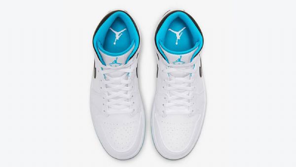 Pánské Laserové Boty Nike Air Jordan 1 Mid Tops Modré