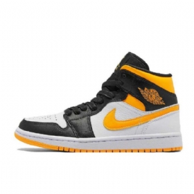 Pánské Laserové Boty Nike Air Jordan 1 Mid Tops Oranžová
