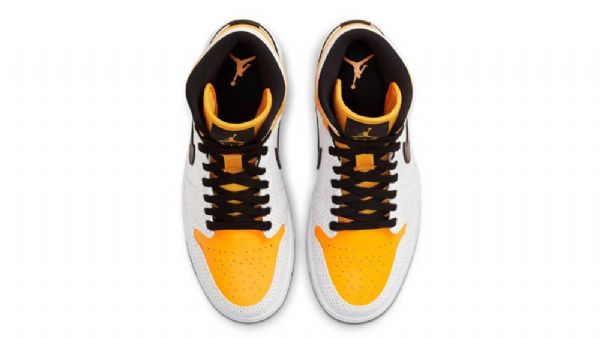 Pánské Laserové Boty Nike Air Jordan 1 Mid Tops Oranžová