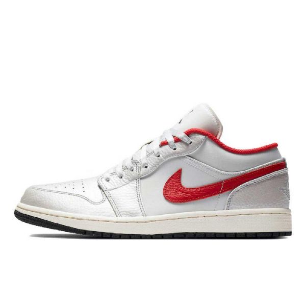 Pánské Nízké Boty Nike Air Jordan 1 Bílá Červená