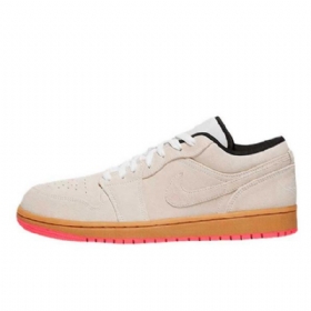 Pánské Nízké Boty Nike Air Jordan 1 Bílá Žlutá