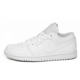 Pánské Nízké Boty Nike Air Jordan 1 Bílé