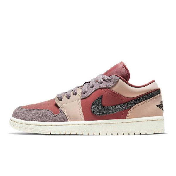 Pánské Nízké Boty Nike Air Jordan 1 Canyon Rust Burgundy Růžový