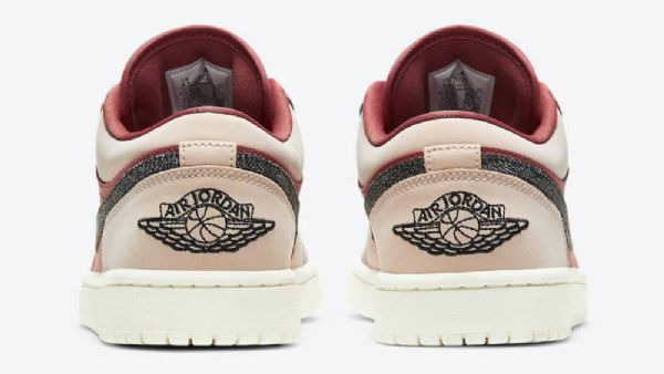 Pánské Nízké Boty Nike Air Jordan 1 Canyon Rust Burgundy Růžový