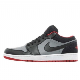 Pánské Nízké Boty Nike Air Jordan 1 Černá Šedá
