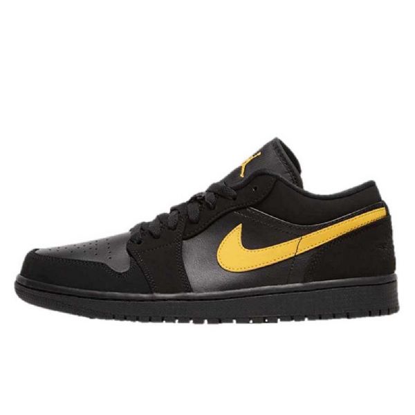 Pánské Nízké Boty Nike Air Jordan 1 Černá Žlutá