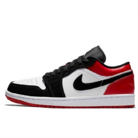 Pánské Nízké Boty Nike Air Jordan 1 Černočervené