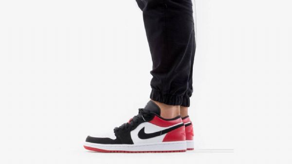Pánské Nízké Boty Nike Air Jordan 1 Černočervené