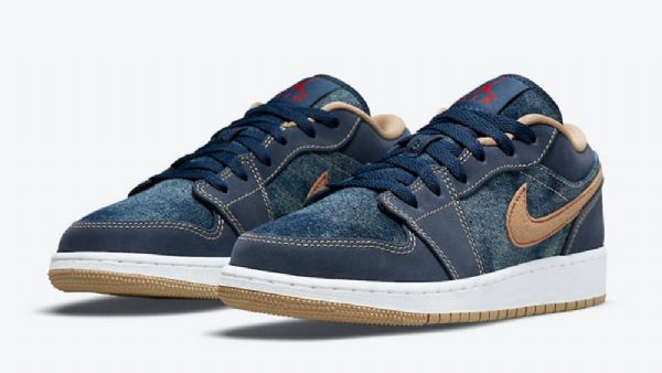 Pánské Nízké Boty Nike Air Jordan 1 Modré