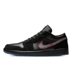 Pánské Nízké Boty Nike Air Jordan 1 Orbit Černá Červený