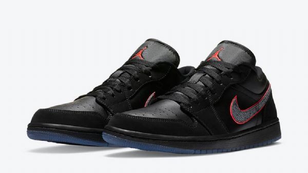 Pánské Nízké Boty Nike Air Jordan 1 Orbit Černá Červený