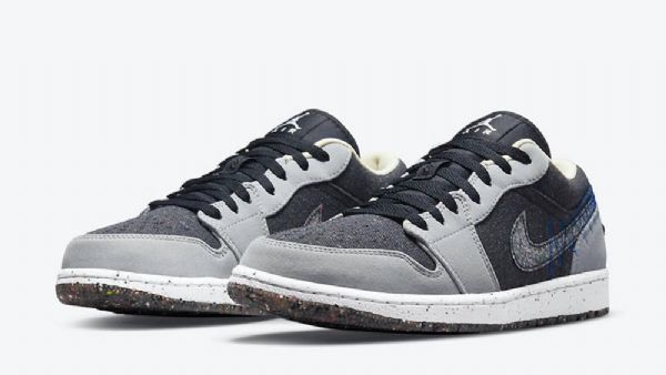 Pánské Nízké Boty Nike Air Jordan 1 Šedočerné