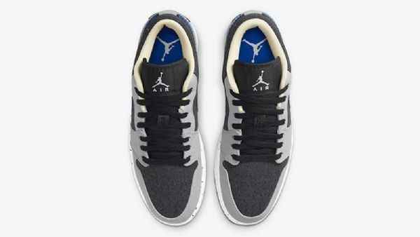 Pánské Nízké Boty Nike Air Jordan 1 Šedočerné