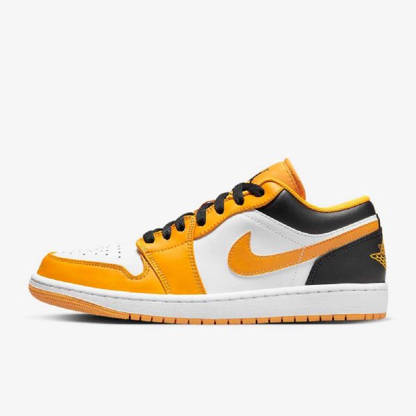 Pánské Nízké Boty Nike Air Jordan 1 Žlutá Bílá Černá
