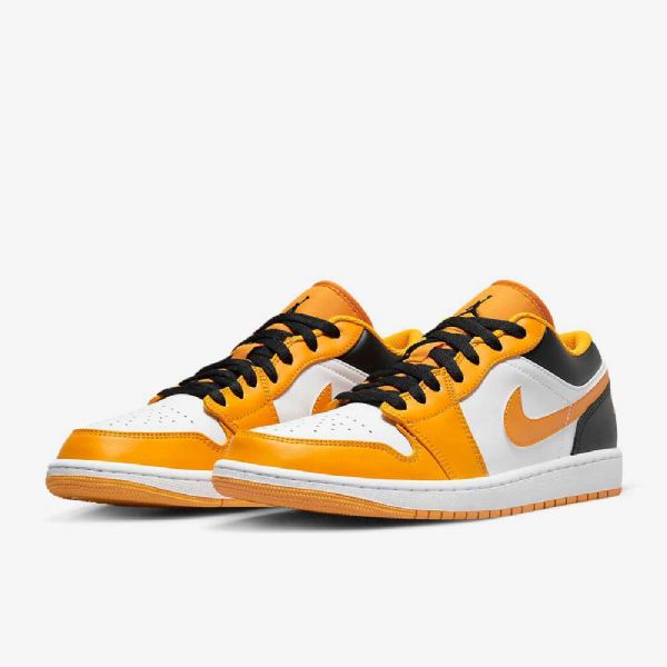 Pánské Nízké Boty Nike Air Jordan 1 Žlutá Bílá Černá