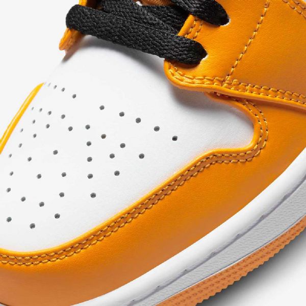 Pánské Nízké Boty Nike Air Jordan 1 Žlutá Bílá Černá
