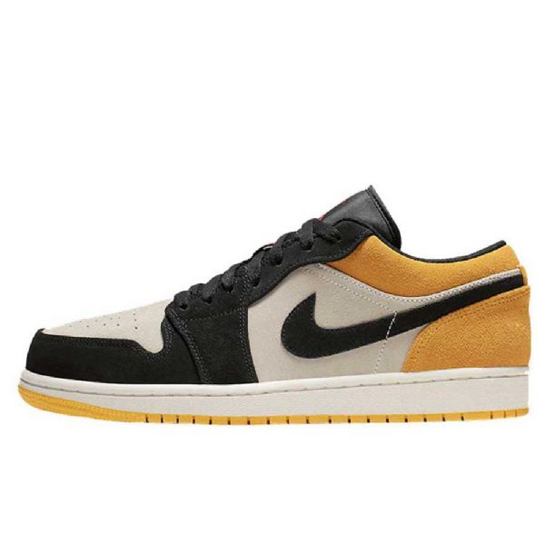Pánské Nízké Boty Nike Air Jordan 1 Žlutá Černá