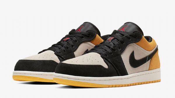 Pánské Nízké Boty Nike Air Jordan 1 Žlutá Černá
