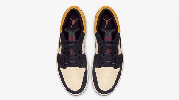 Pánské Nízké Boty Nike Air Jordan 1 Žlutá Černá