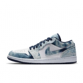 Pánské Nízké Seprané Boty Nike Air Jordan 1 Modré