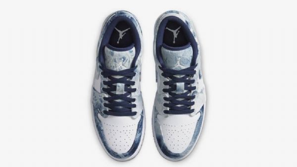 Pánské Nízké Seprané Boty Nike Air Jordan 1 Modré
