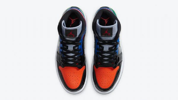 Pánské Patentované Boty Nike Air Jordan 1 Mid Tops Vícebarevné