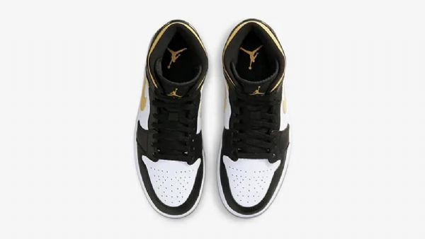 Pánské Pylové Boty Nike Air Jordan 1 Mid Tops Černá Bílý Hnědý