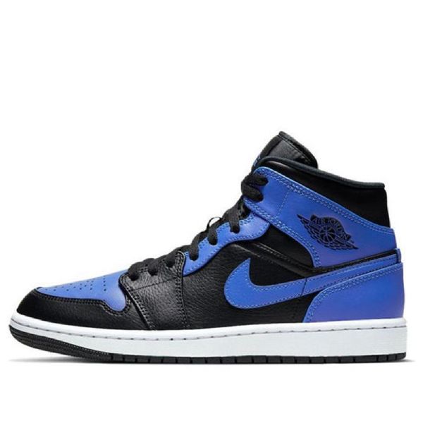 Pánské Retro Basketbalové Boty Nike Air Jordan 1 Mid Tops Černá Modrý
