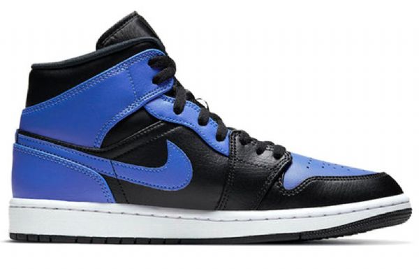 Pánské Retro Basketbalové Boty Nike Air Jordan 1 Mid Tops Černá Modrý