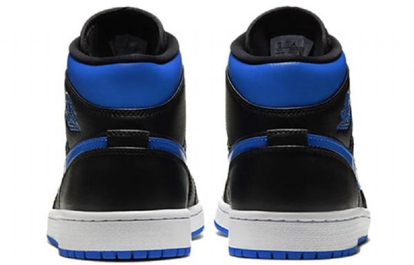 Pánské Retro Basketbalové Boty Nike Air Jordan 1 Mid Tops Černá Royal Modrý