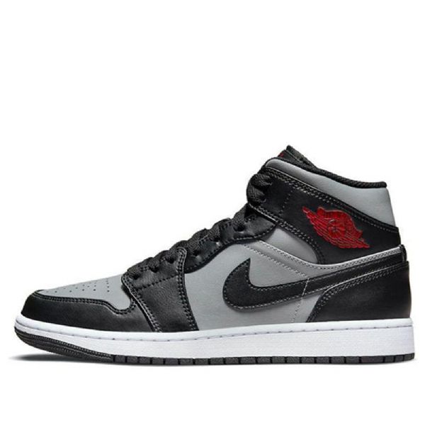 Pánské Retro Basketbalové Boty Nike Air Jordan 1 Mid Tops Černá Šedá