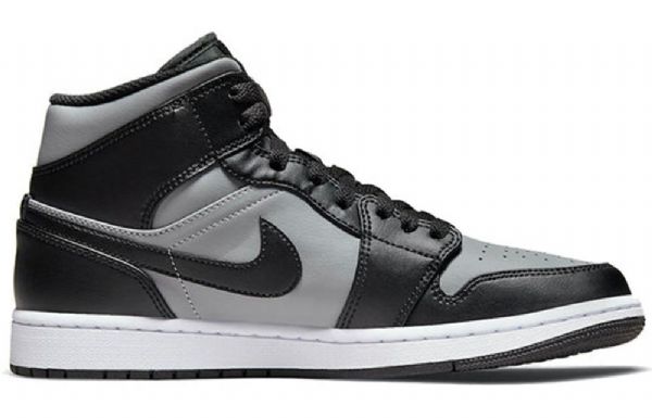 Pánské Retro Basketbalové Boty Nike Air Jordan 1 Mid Tops Černá Šedá