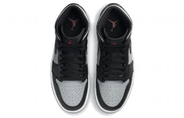 Pánské Retro Basketbalové Boty Nike Air Jordan 1 Mid Tops Černá Šedá
