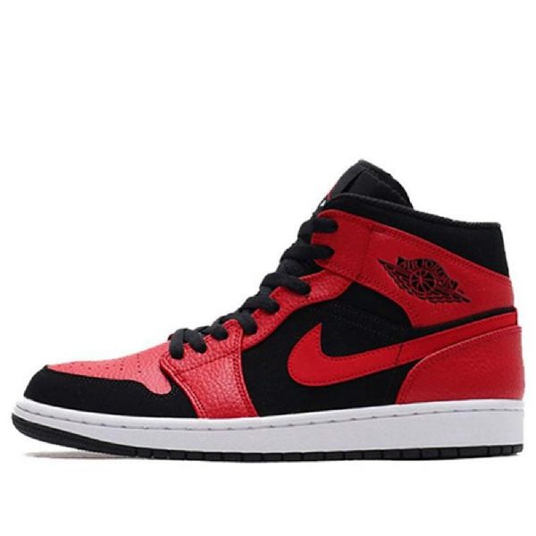 Pánské Retro Basketbalové Boty Nike Air Jordan 1 Mid Tops Červený Černá