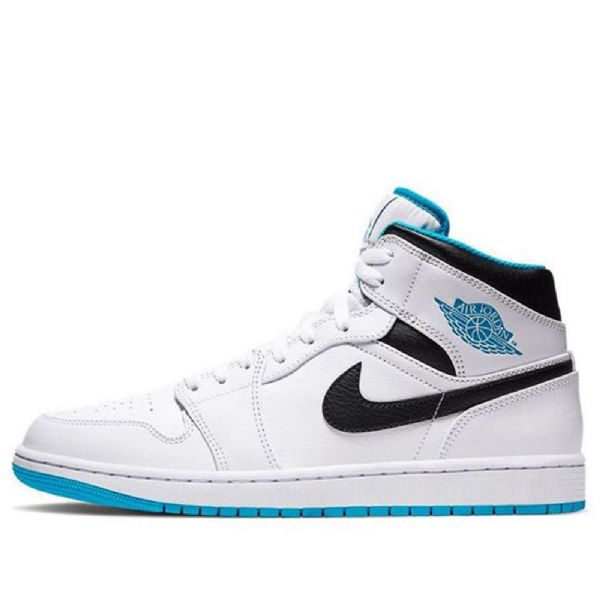 Pánské Retro Basketbalové Boty Nike Air Jordan 1 Mid Tops Modré