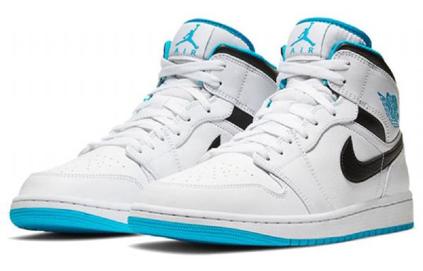 Pánské Retro Basketbalové Boty Nike Air Jordan 1 Mid Tops Modré