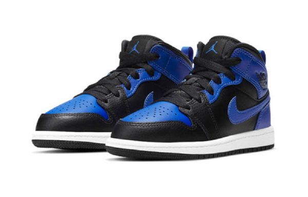 Pánské Retro Basketbalové Boty Nike Air Jordan 1 Mid Tops Ps Černá Modrý