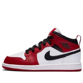 Pánské Retro Basketbalové Boty Nike Air Jordan 1 Mid Tops Ps Červený Bílý