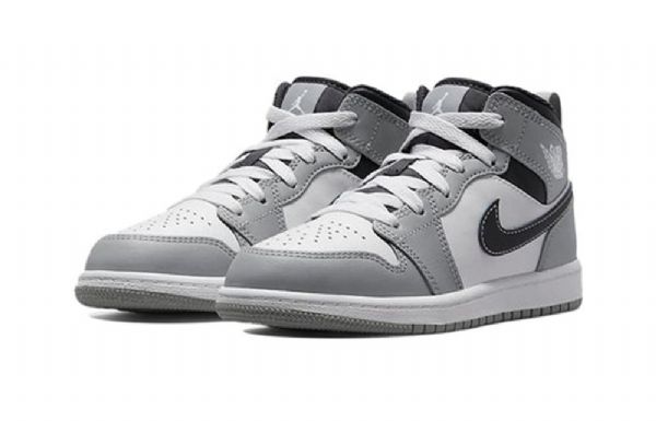 Pánské Retro Basketbalové Boty Nike Air Jordan 1 Mid Tops Ps Světle Šedé